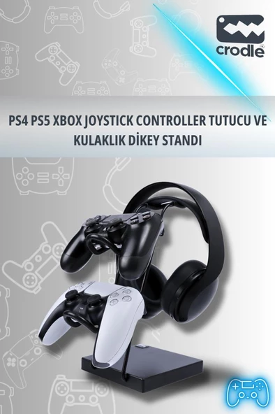 Çok Fonksiyonlu Gaming Ps4 Ps5 Xbox Joystick Kontroller Tutucu Ve Oyuncu Kulaklığı Dikey Standı - 6