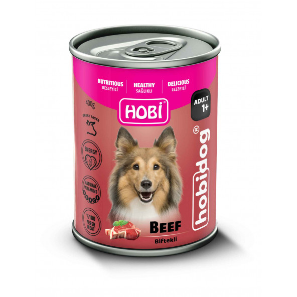 Hobi Hobidog Biftekli Yetişkin Köpek Konservesi 400 Gr - 2