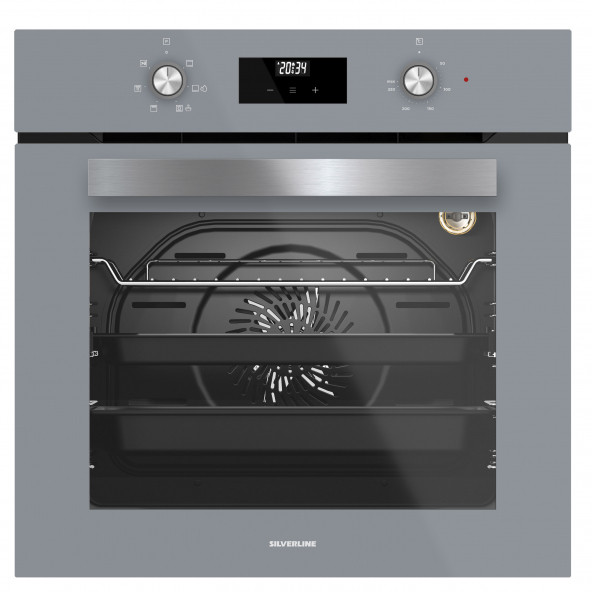 Silverline BO6502S02-CS5349S01-3481 FLAM Gri Cam Ankastre Set - 4