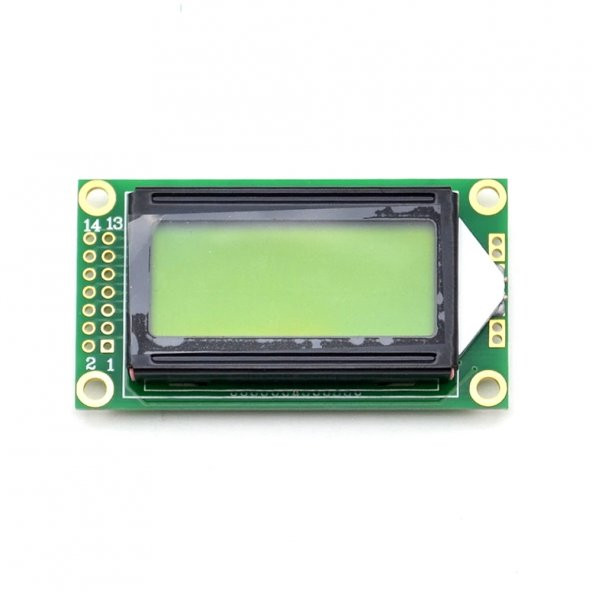 0802A 8x2 Karakter Lcd Modül Yeşil Display Ekran Yeşil Backlight 2 Satır 8 Karakter - 2