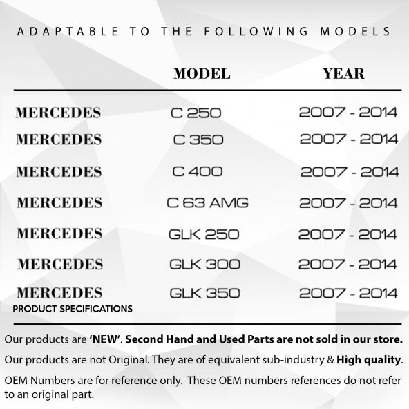 Mercedes GLK Class, C Class W204 için Kapı İç Açma Kolu  MAT KROM Kaplama  Sağ ve Sol - 2