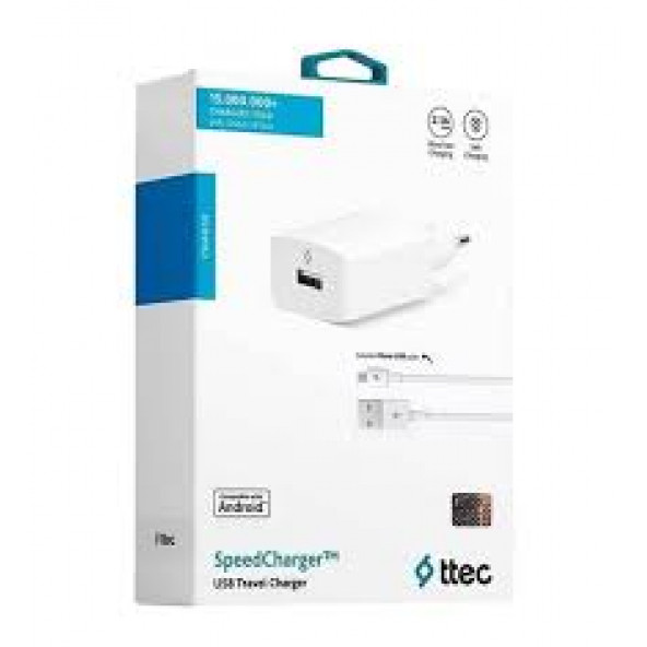 Ttec 2SCS20MB SmartCharger 2.1A Seyahat Şarj Aleti + Micro USB Kablo,Beyaz