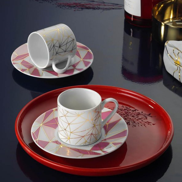 Kütahya Porselen Rüya 2 Li 11362 Dekor Kahve Fincan Takımı