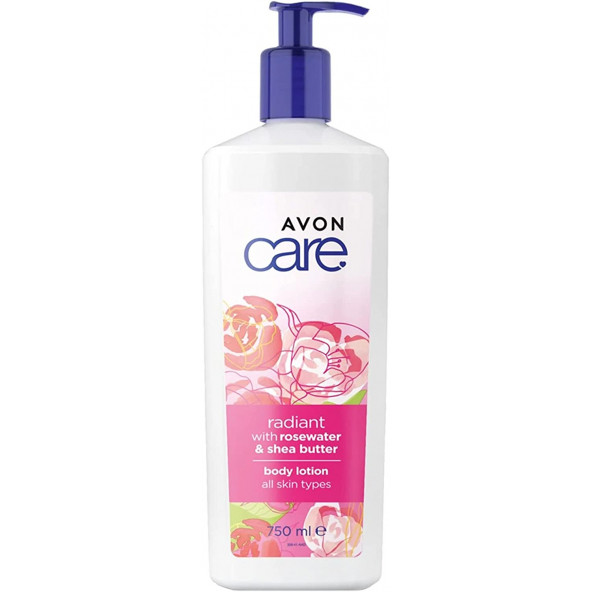 Avon Care Radiant Body Lotion with Rosewater Shea Butter for All Skin Types - 750ml