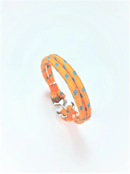 JTSS22KOB1083 JANTİ PARAŞÜT İP ÖRME ve AKİK HEMATİT DOĞAL TAŞ KOMBİN BİLEKLİK KUTULU - Resim 2