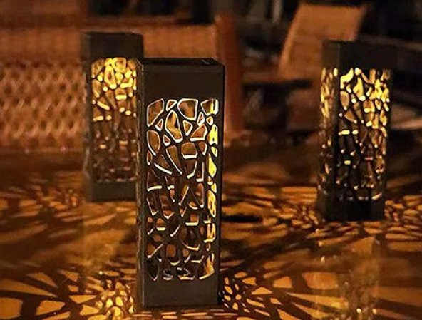 Dekoratif Solar Güneş Enerjili Bahçe Aydınlatması Yürüyüş Yolu Seti ( 8 Adet )