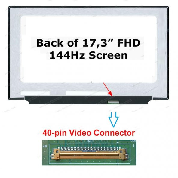 B173HAN04.9 Ekran 17.3 40 pin Full Hd 144hz