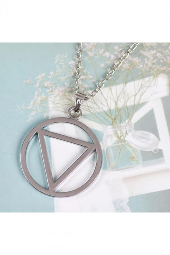 Naruto Sharingan Uzamaki Kunai Hokage Gri Metal Zincirli Kolye