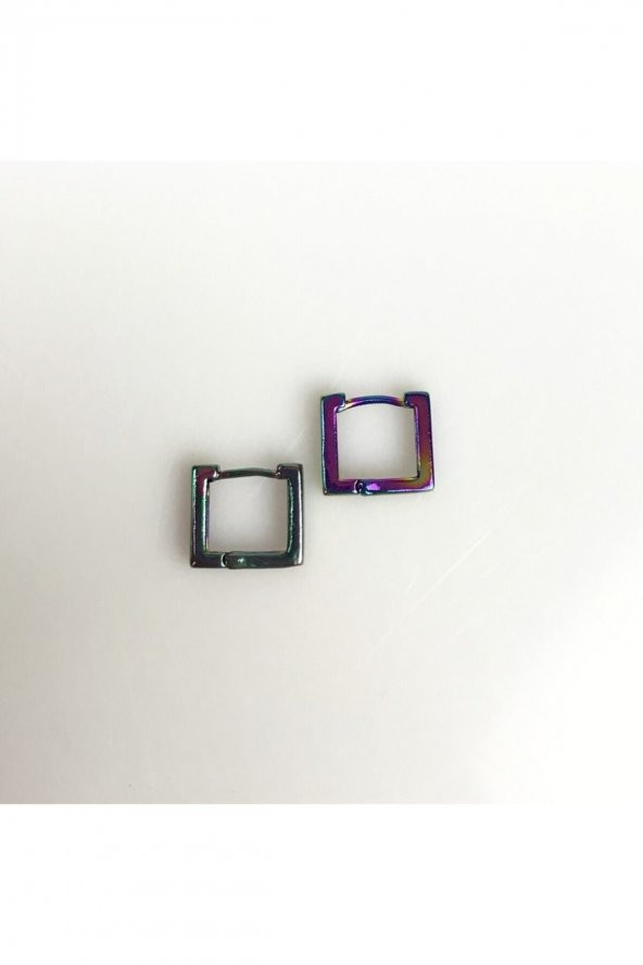 İkili Kare Hologram  Küpe