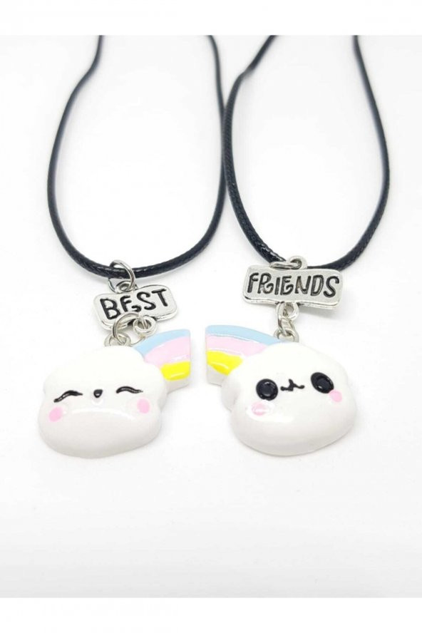 Sevimli Bulutlar Arkadaşlık Best Friends Kolyesi 2 li