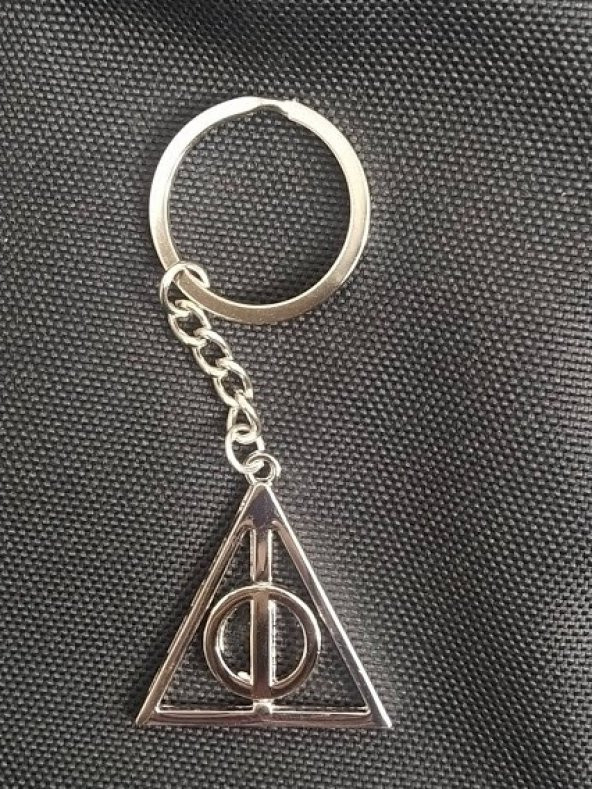 Harry Potter Ölüm Yadigarları Gümüş Rengi  Anahtarlık Hediyelik Aksesuar  Şık