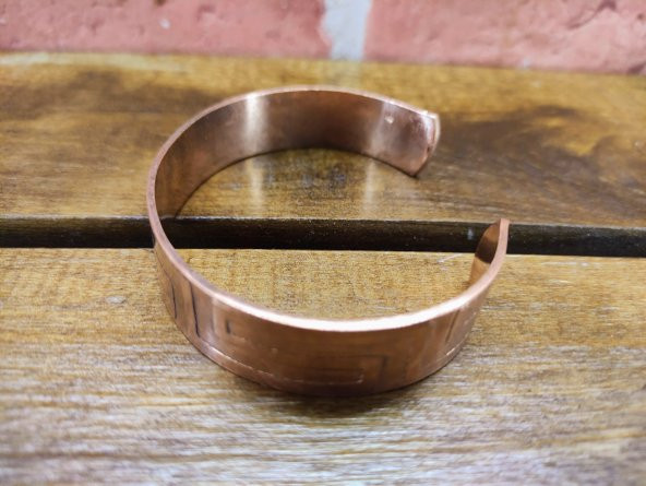 Ayarlanabilir Bakır Bileklik 17 cm Kalınlık 1,5 cm Sağlık İçin Takınız - 2