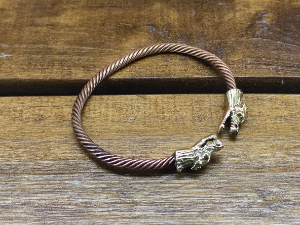 Ayarlanabilir Bakır Ejderha Bileklik 21 cm Sağlık İçin  Takınız - 2