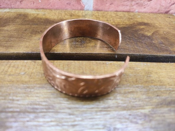 Ayarlanabilir Bakır Bileklik 17 cm Kalınlık 2.7 cm Sağlık İçin Takınız - 2