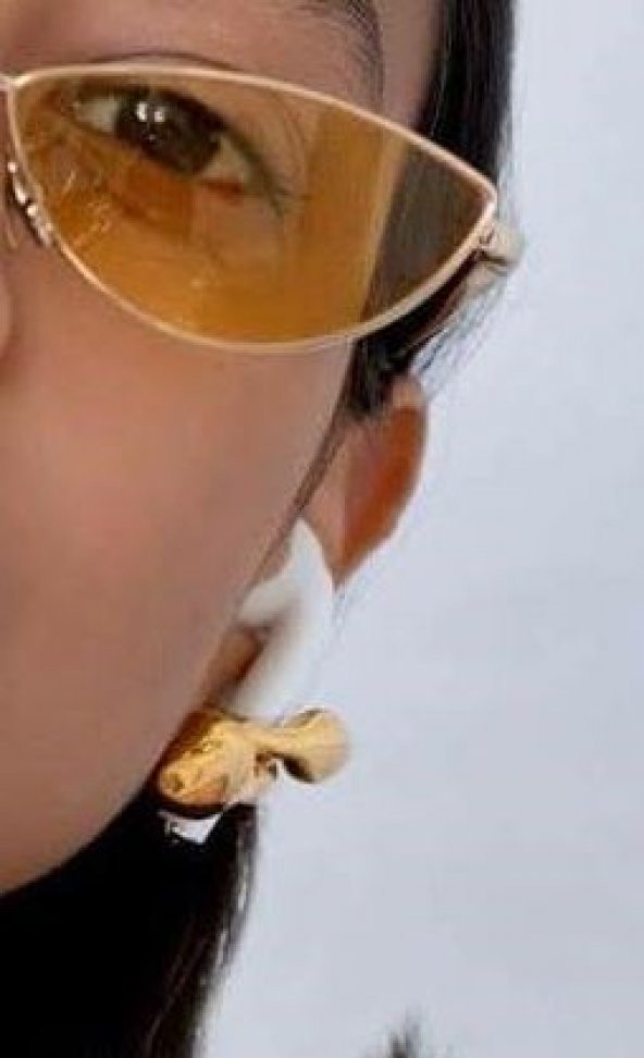 İphone AirPods Kulaklık Tutucu  Küpe, 24 Ayar Altın Kaplama - 3