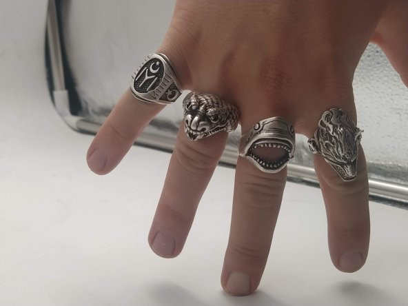 Ayarlanabilir Kayı Boyu Yüzük Figürlü  Şık Türk Osmanlı (Pirinç) - 6