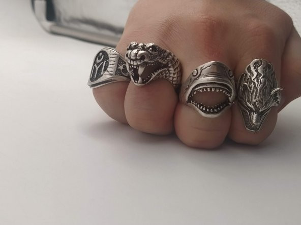 Ayarlanabilir Kayı Boyu Yüzük Figürlü  Şık Türk Osmanlı (Pirinç) - 7