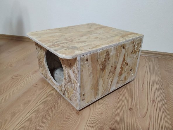 Küçük Kedi Evi Kulübesi Barınak Yuva Sağlam Dış Mekana Uygun - 3