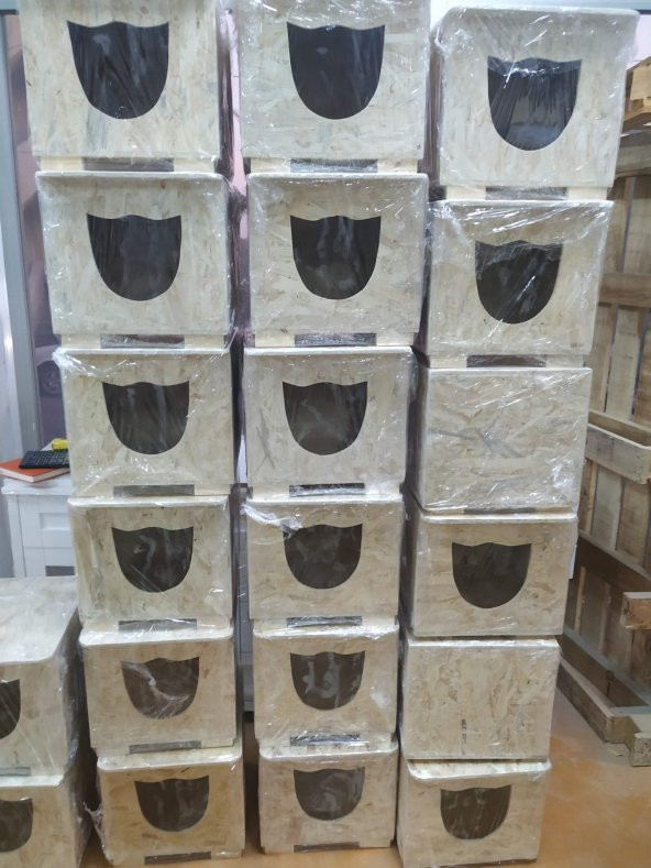 Osb Kedi evi - Düz Kedi Kafalı Kedi kulübesi Barınak Yuva Dış Mekana  Uygun - 4
