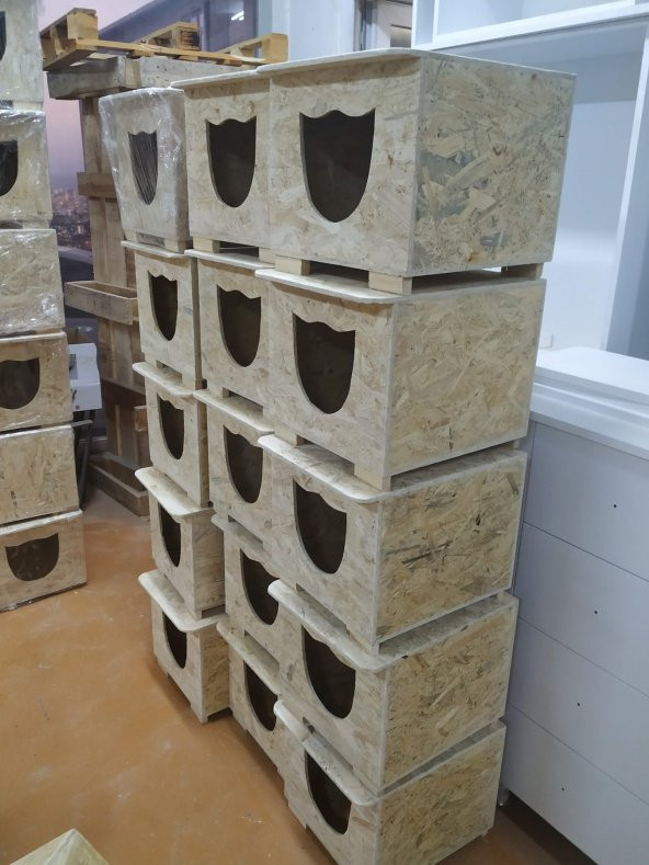 Osb Kedi evi - Düz Kedi Kafalı Kedi kulübesi Barınak Yuva Dış Mekana  Uygun - 5