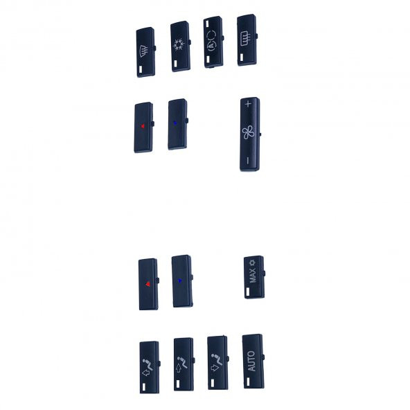 BMW X5 E53 2000-2006 için Klima Panel Düğmeleri 14 Parçalı Set - 3
