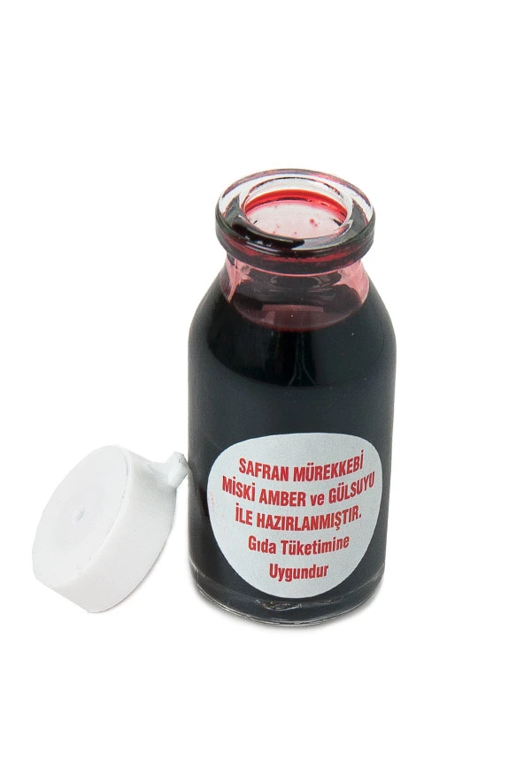 Kırmızı Safran Mürekkebi ve Yeşil Renk Safran Kalemi Seti - 6