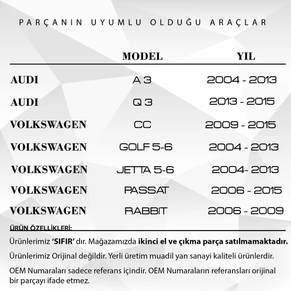 Volkswagen ve Audi için Klima Motor Tamir Dişlisi - 2