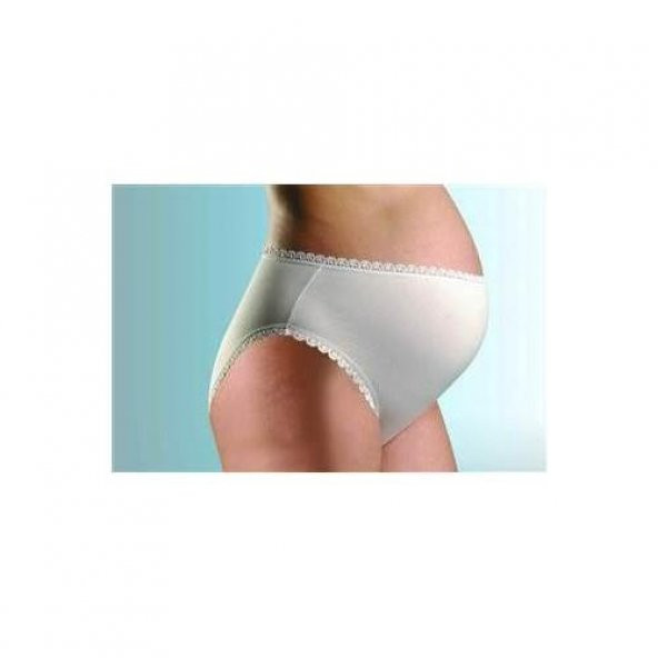 Chezmam Beli Dantelli Hamile Külot - Beyaz Medium
