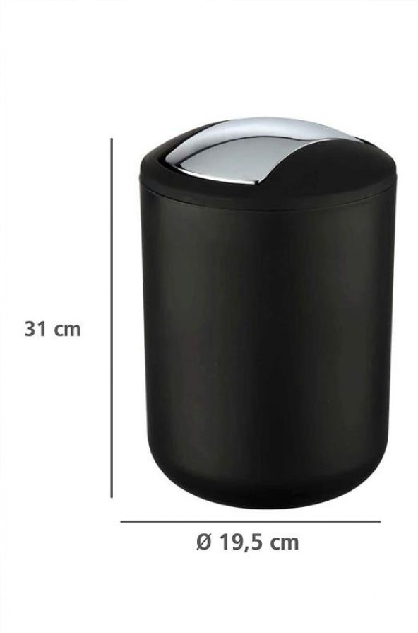 Çöp kovası siyah 20x30 (Brasil model) - 3