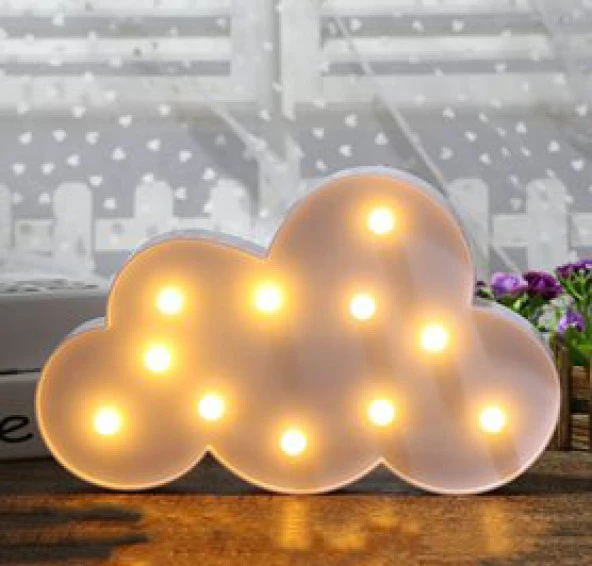 Led Işık Mavi Bulut Gece Lambası