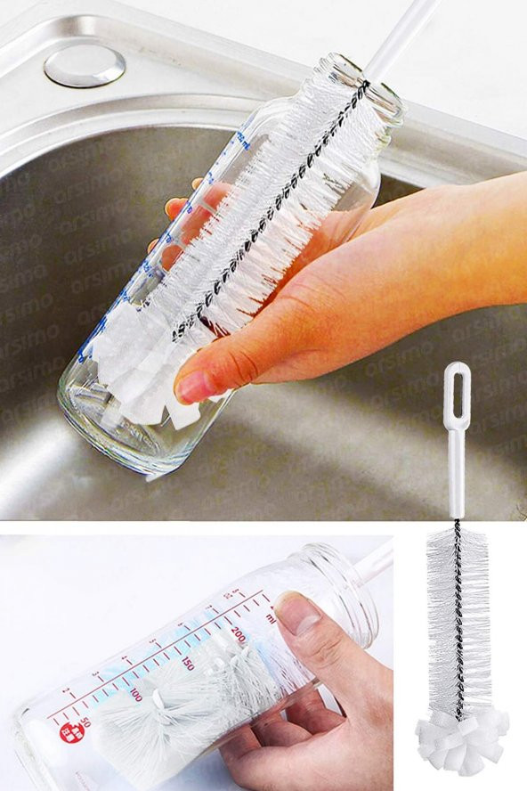 Biberon ve Şişe Temizleme Fırçası | Pratik Biberon Şişe Matara Temizleme Yıkama Fırçası