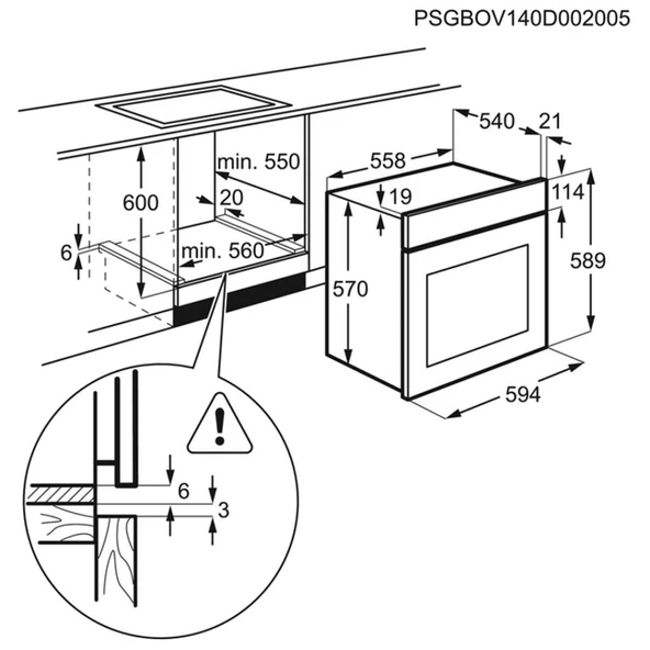 Electrolux EZB3430AOK Ankastre Fırın Siyah - 8
