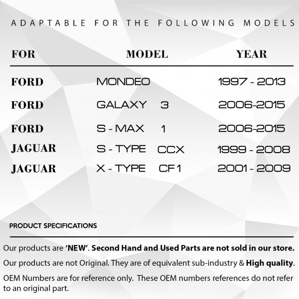 Jaguar S-Type, X-Type için Koltuk Dişlisi Metal Milli 16 cm - 2