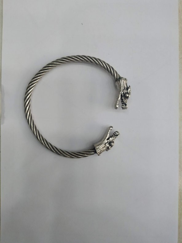 Ejderha Başlı Viking Bileklik Ayarlanabilir Şık Hediyelik