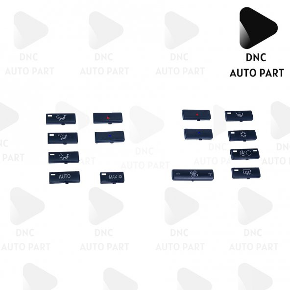 BMW 5 Serisi E39 için Klima Panel Düğmeleri 14 Parçalı Set