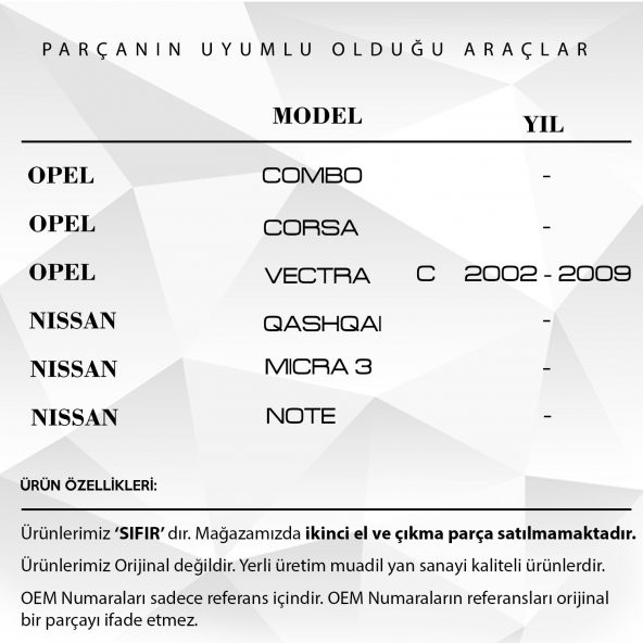 Opel Vectra C Combo Corsa için Klima Tamir Dişlisi - 2