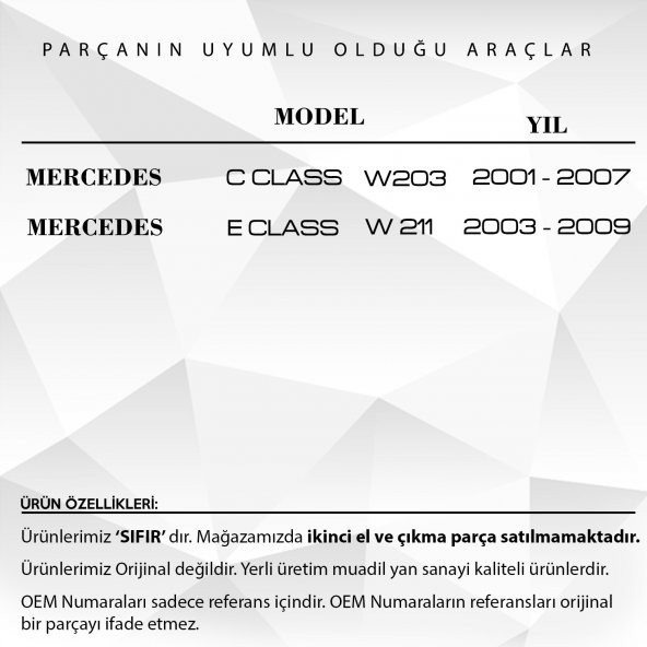 Mercedes C Class W203 için Klima Klepe Kapak Kol Motor Dişlisi - 2