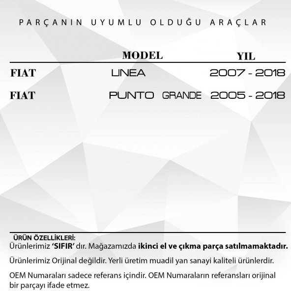 Fiat Linea, Punto Grande  için Yan Sağ Kalorifer Difüzörü - 2