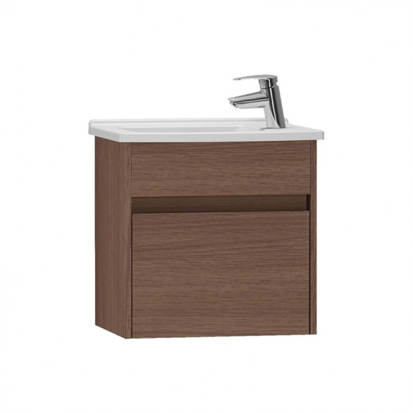 53029 Vitra S50+ Asimetrik Lavabo Dolabı, 50x35 cm, Koyu Meşe