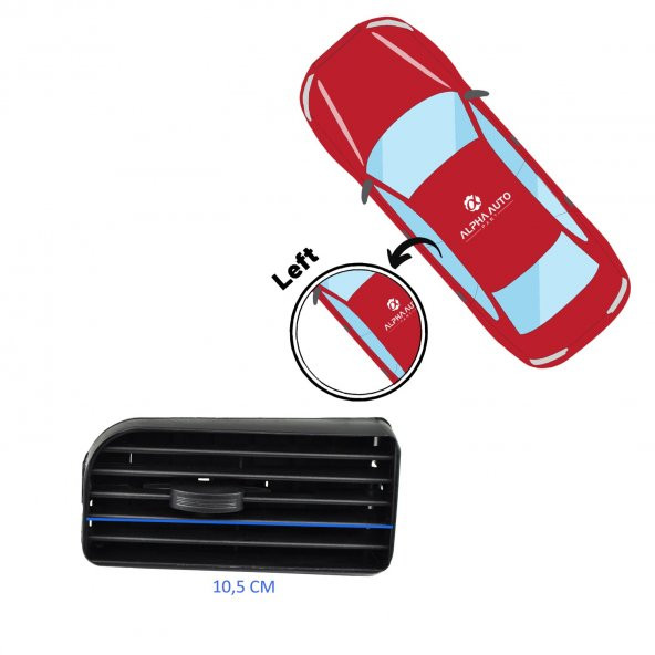 Fiat Linea,Punto Grande,Doblo 3 için Orta Sol Kalorifer Difüzörü - 8