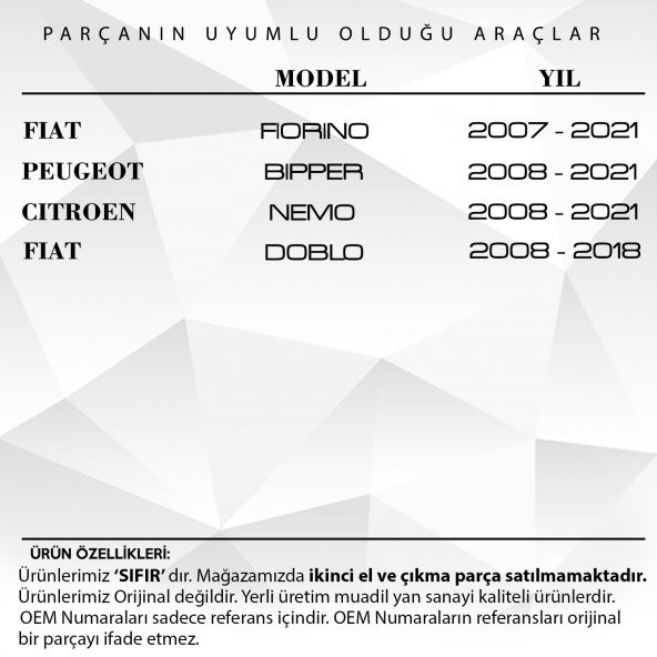 Fiat Fiorino,Peugeot Bıpper,Citroen Nemo için Yan Kalorifer Difüzörü - 2