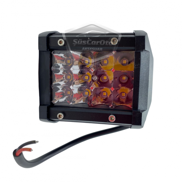 Off Road Led Lamba Delici Yayıcı Beyaz Kare Sis Farı Projektör 45W 12 Led Metal Arazi Çalışma Lambası 1 Adet - 3