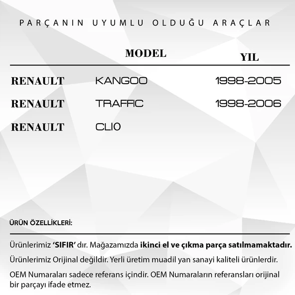 Renault Kangoo, Clio, Traffic 2 için Koltuk Ayar Kolu - 2 Adet - 2