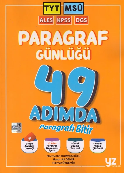 YZ TYT MSÜ PARAGRAF GÜNLÜĞÜ 49 ADIMDA PARAGRAFI BİTİR