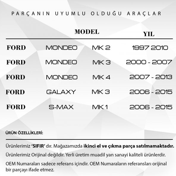 Ford Mondeo,  Galaxy,  S-Max, Jaguar S-Type,  X-Type için Koltuk Dişlisi Metal Milli 11 cm - 2