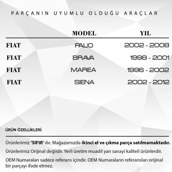 Fiat Palio, Brava, Marea, Siena için Koltuk Yatırma Makarası - 2