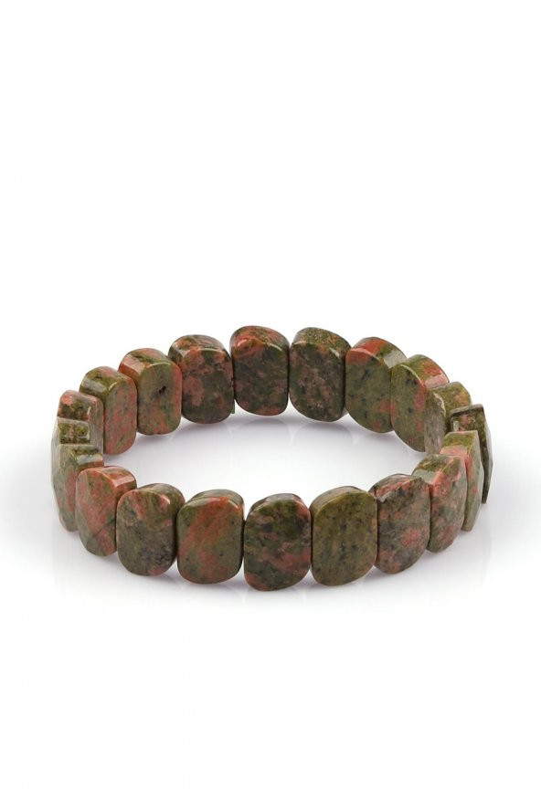 Unakit Doğal Taş Bileklik 11 x 15 mm Özel Kesim - Resim 2