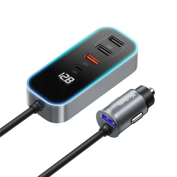 Mcdodo CC-1900 USB-TypeC Dijital Ekran Kablolu Araç Şarj Cihazı