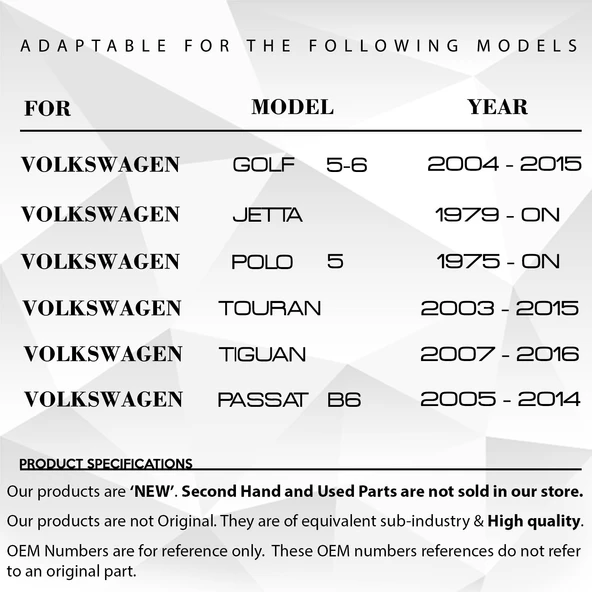 Volkswagen VW Polo için Bagaj Kilit Dişlisi - 4