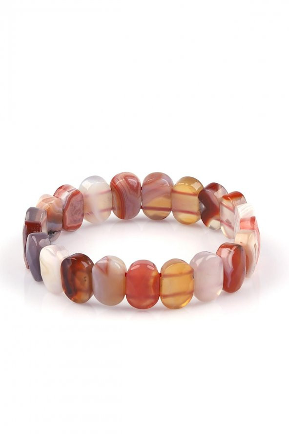 Madagaskar Akik Doğal Taş Bileklik 9 x 14 mm Özel Kesim - Resim 2